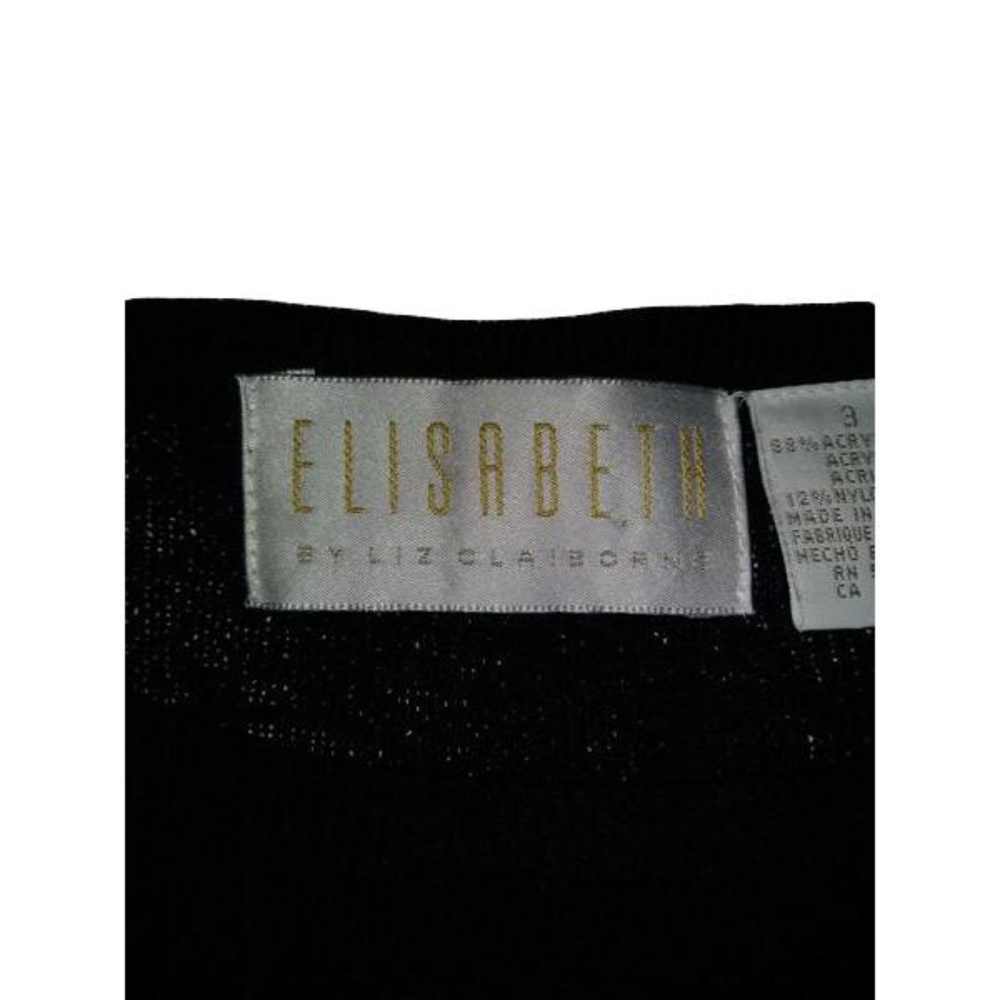 Liz Claiborne Sweater, Navy Blue Size: 3 - Picture 2 of 5